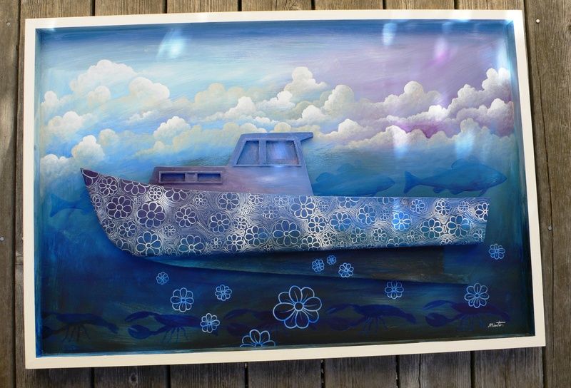 Artist Daniel Minter teamed with a student on this boat.