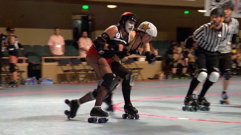 The “Derby Baby” documentary, which examines the rebirth of roller derby for women, will be showing at 7:30 p.m. Saturday at Space Gallery.