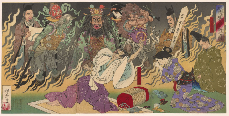 “The Ghost of Asakura Togo,” by Utagawa Kuniyoshi, Japanese (1798–1861).