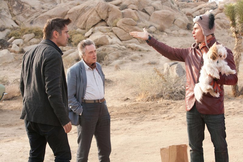 Colin Farrell, left, Christopher Walken and Sam Rockwell in “Seven Psychopaths.”