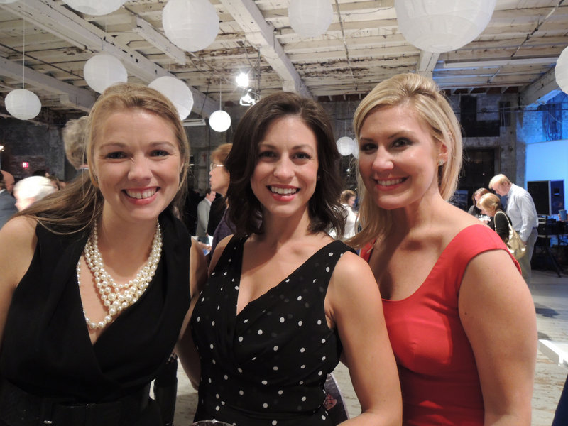 SailMaine Soiree organizing committee member Carlisle McLean with Portland residents Michelle Cianchette and Erin Ovalle.