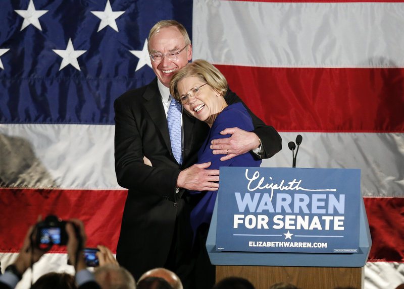 Elizabeth Warren and husband Bruce Mann