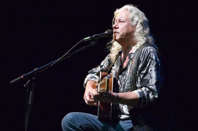 Arlo Guthrie performs in a celebration of his father’s music, “Here Comes the Kid: Celebrating Woody Guthrie’s 100th Birthday,” on Wednesday at the Strand Theatre in Rockland.