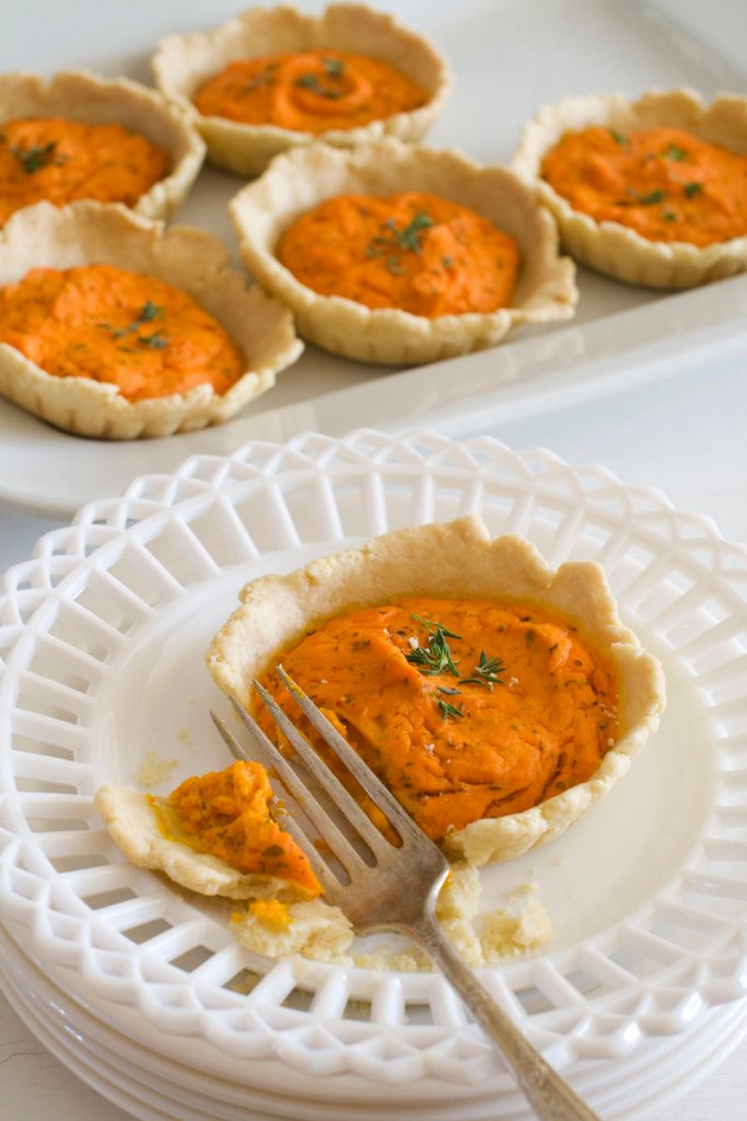 Lemon-herb carrot tarts are sweet and savory all at once.