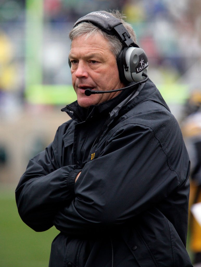 Kirk Ferentz, former UMaine coach, could be in the hot seat at Iowa, where he has been head coach since 1999.