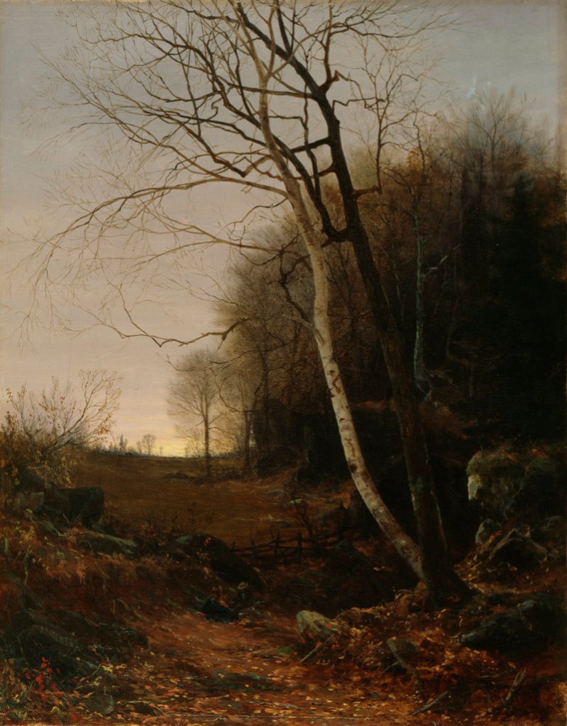 “Evening Landscape, Late Autumn,” 1861 oil on canvas by Jervis McEntee, at the Bowdoin College Museum of Art.