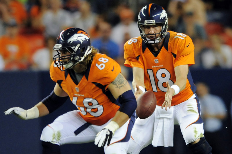 Peyton Manning can count on plenty of pass protection from an offensive line that includes Zane Beadles. The Denver quarterback has been sacked just 11 times.