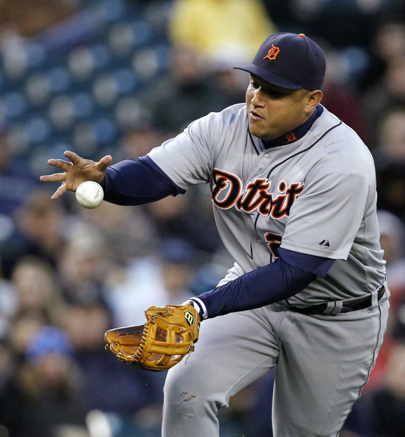 Miguel Cabrera, moving from first base to third, focused on fielding in spring training but when the season was over, had become the first Triple Crown winner since 1967.