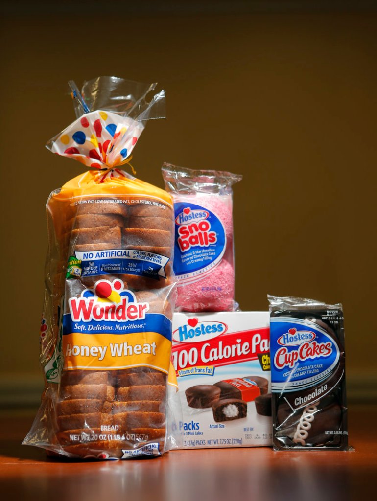 The line of products from Hostess Brands Inc. that were made at the Biddeford plant included: CupCakes, Sno Balls, mini CupCakes and a variety of Wonder and J.J. Nissen breads.