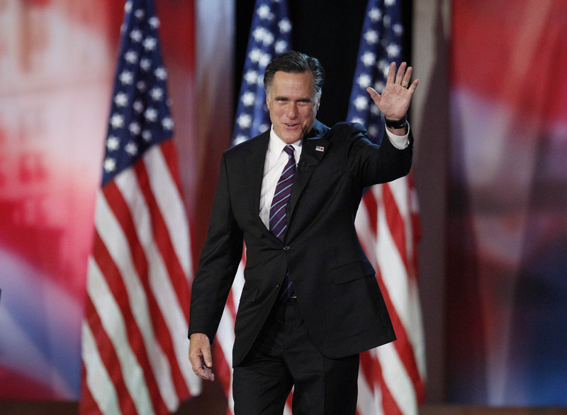 Republican presidential candidate Mitt Romney takes the stage to concede victory. The former Massachusetts governor has quickly become persona non grata to a shell-shocked party anxious to rebuild.