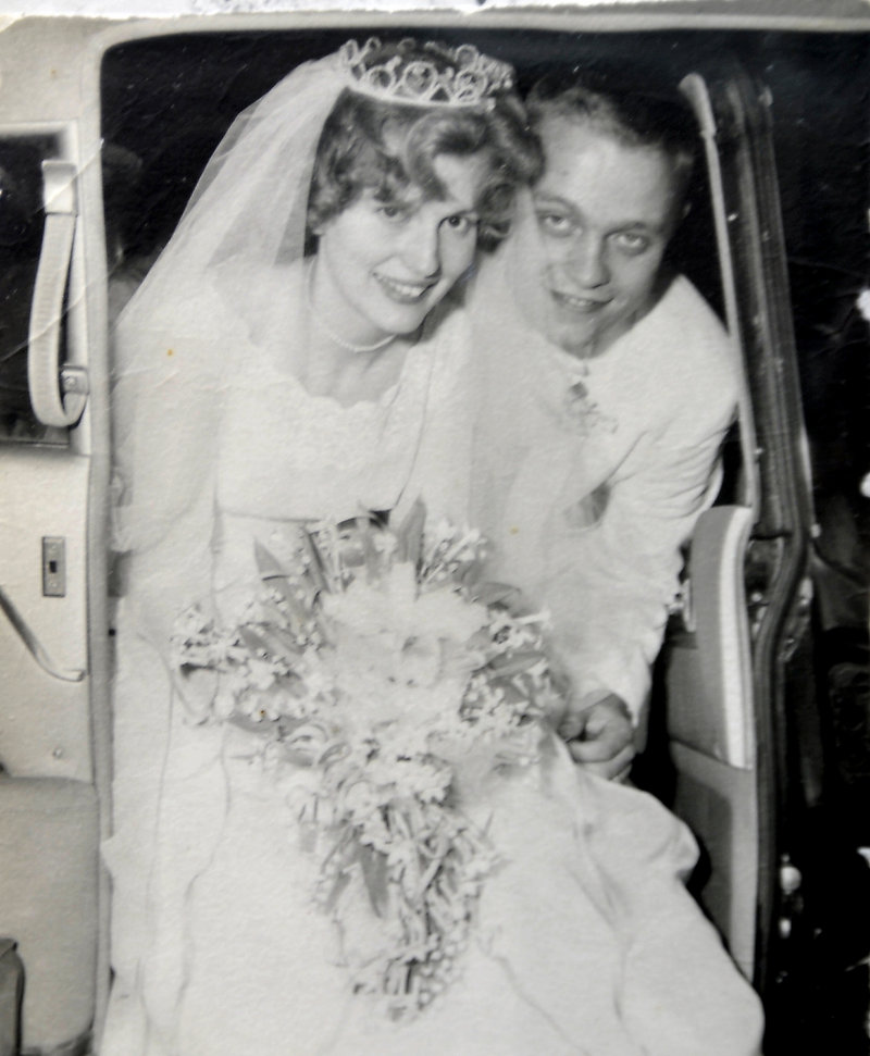 The Seekamps on their wedding day in 1960.
