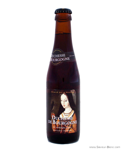 The Flemish Duchesse de Bourgogne, above, is a blend of beers aged in oak casks; the Italian Rubus beer, below, is a 5.8-percent alcohol brew made from fresh raspberries.