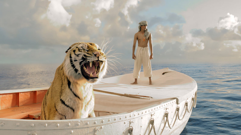 Suraj Sharma plays the young Pi, who finds himself sharing a boat with a Bengal tiger named Richard Parker in “Life of Pi.”