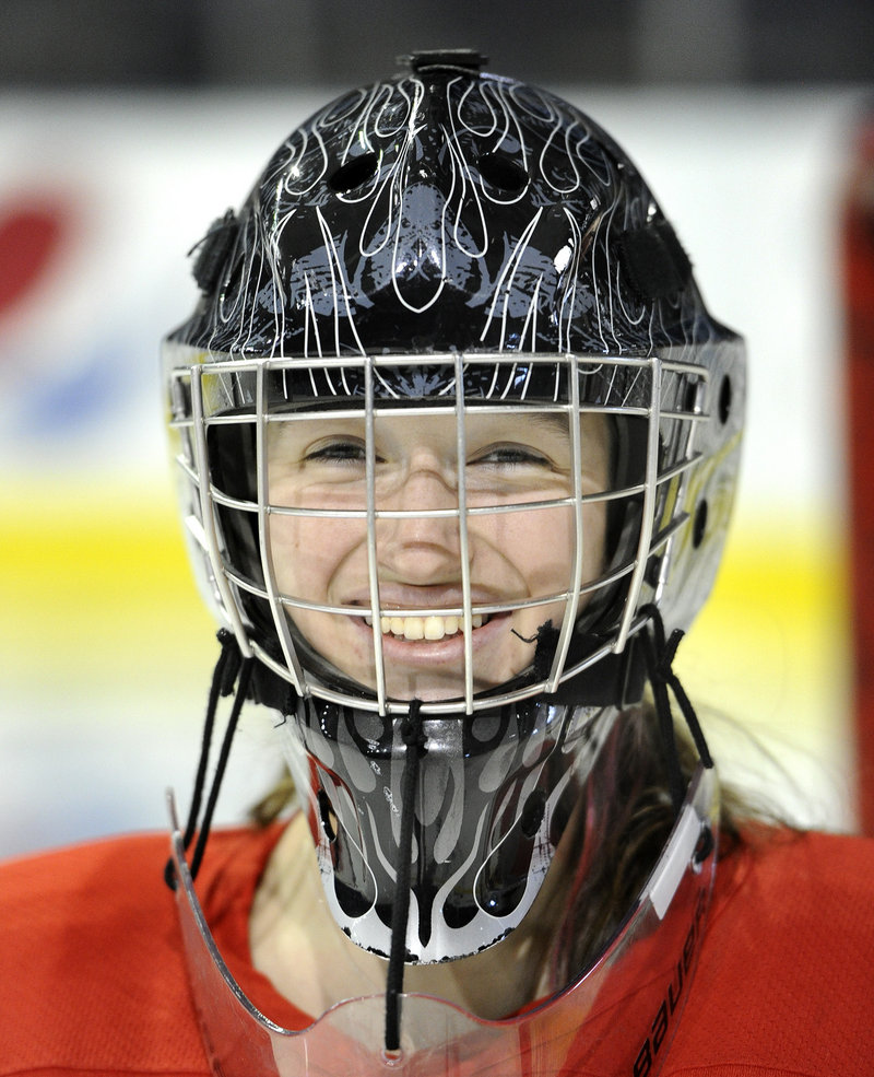 Devan Kane of Scarborough doesn’t have to mask her feelings. If a goal is scored against her, she’s immediately ready to stop the next shot.