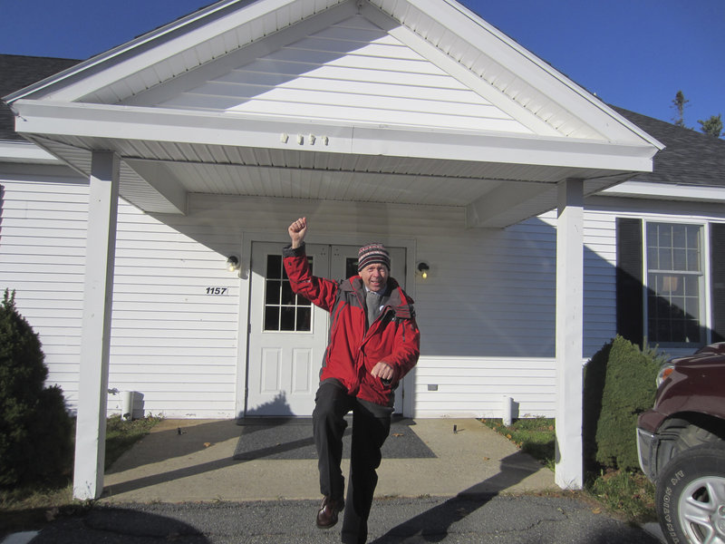 Carl Little, a 58-year-old author and freelance art writer in Maine, does the “Gangnam Style” dance outside a fire station in Somesville on Nov. 6 to celebrate the fact that he had just voted. The dance, which originated in a music video by South Korean singer PSY, has become a symbol of fun and joy for people of all ages since its release last summer.