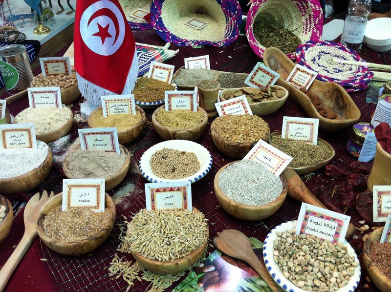A wide variety of beans and grains grown in different regions of the world were on display at Terra Madre.