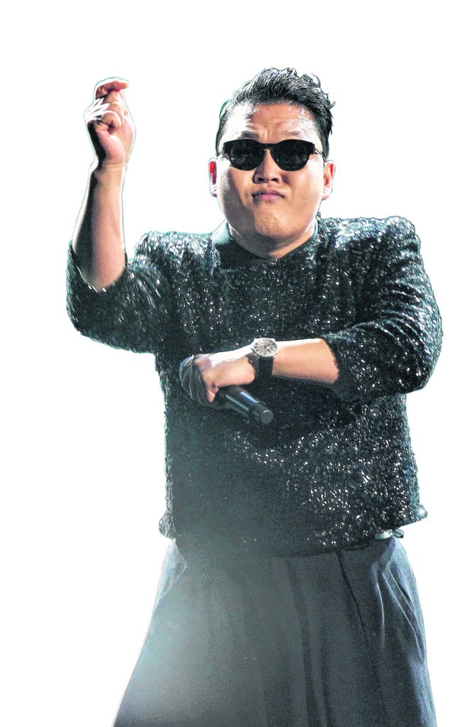 South Korean rapper PSY performs “Gangnam Style” at the American Music Awards on Nov. 18 in Los Angeles. Dance enthusiasts in Maine say they are attracted to PSY’s willingness to have fun.