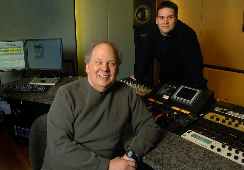 This February 2006 photo shows Bob Ludwig and Adam Ayan, right, mastering engineers in the recording industry, whose Gateway Studios list clients like Bruce Springsteen and Eric Clapton. With Grammy Award nominations being released on Thursday, Dec. 6, 2012, the duo once again showed they have the magic touch. Doug Jones