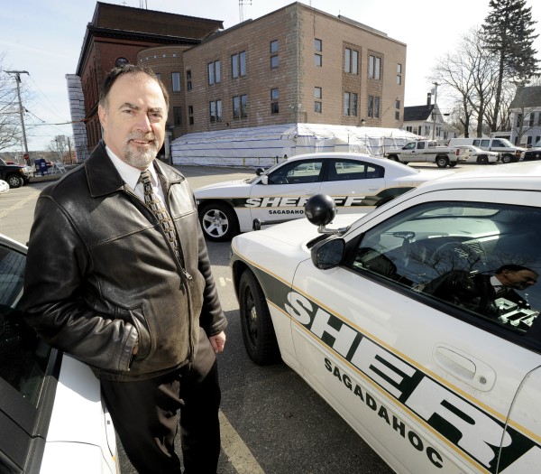 Tuesday, Feb.21, 2012. Sagadahoc County Sheriff Joel Merry outside the Sagadahoc County Courthouse and Sherff's Dept. in Bath.