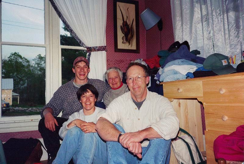 Members of the Bruce family posed for this photo in their Caratunk home several years before Willy Bruce killed his mother in a psychotic rage in 2006. Amy and Joe Bruce are seated in front, with Willy Bruce and Amy's mother, Gladys, behind.