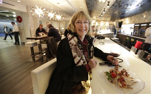 Marty Rapp relaxes recently at at ICE Bar in Terminal 3 at Chicago's O'Hare International Airport.