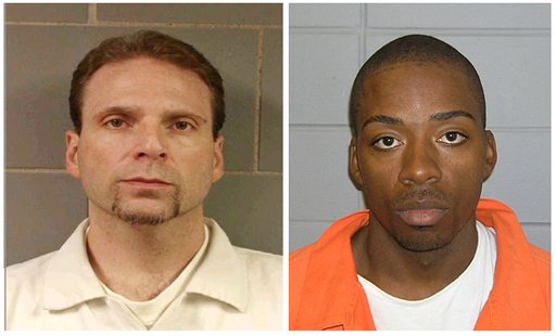 Undated photos provided by the FBI of Kenneth Conley, left, and Jose Banks, the two inmates who escaped from the Metropolitan Correctional Center in downtown Chicago on Tuesday.