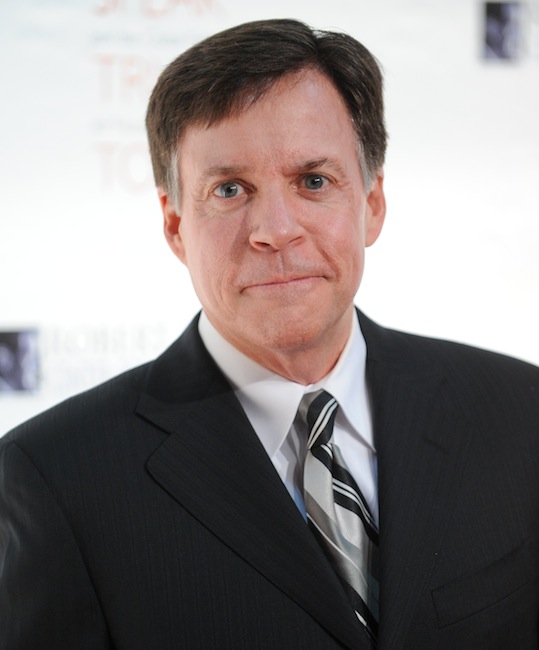 This Nov. 17, 2010 file photo shows sports commentator Bob Costas at the Robert F. Kennedy Center for Justice and Human Rights 2010 Ripple of Hope Awards Dinner at Pier Sixty in New York. Costas' “Sunday Night Football” halftime commentary supporting gun control sparked a Fox News Channel debate Monday, Dec. 3, 2012, on whether NBC should fire him. The NBC sportscaster, who frequently delivers commentary at halftime of the weekly NFL showcase, addressed the weekend's murder-suicide involving Kansas City Chiefs linebacker Jovan Belcher. (AP Photo/Evan Agostini, file) Headshot