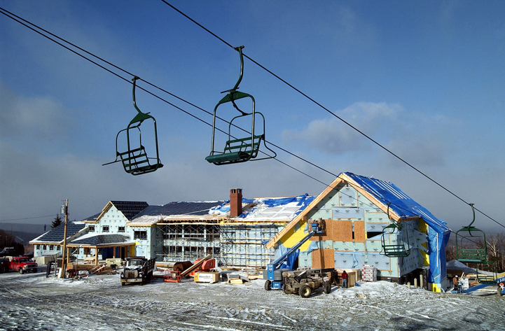 A Nov. 26, 2004, photo of construction on the ski lodge at the Saddleback ski resort.