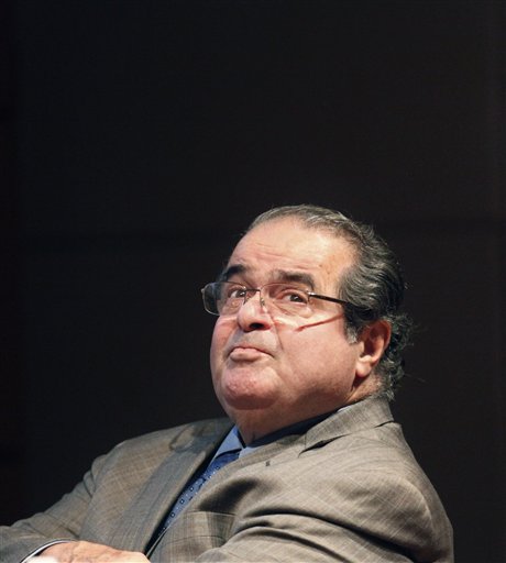 U.S. Supreme Court Justice Antonin Scalia found himself defending his legal writings that some found offensive and anti-gay.