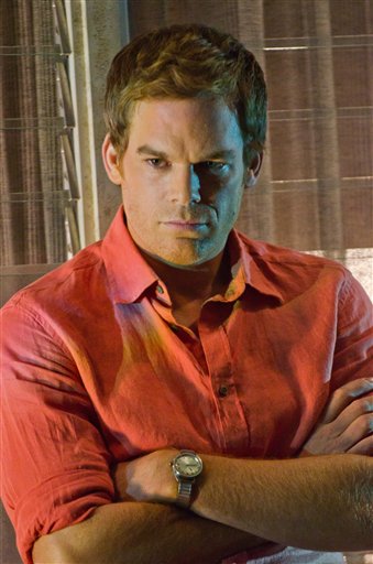 Michael C. Hall portrays Dexter Morgan in a scene from "Dexter." The show about a serial killer is the top-rated episode of any series in Showtime history.