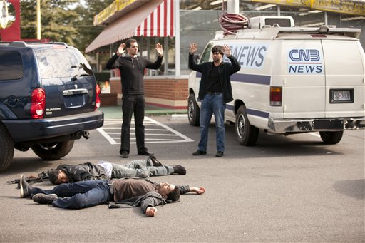 A scene from Showtime's "Homeland." The political thriller's season finale on Sunday featured the burial of a bullet-ridden body at sea and a car bomb that killed scores of people.