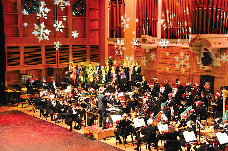Conductor Robert Moody and the Portland Symphony Orchestra will perform “Magic of Christmas” a dozen times beginning Friday at Merrill Auditorium.