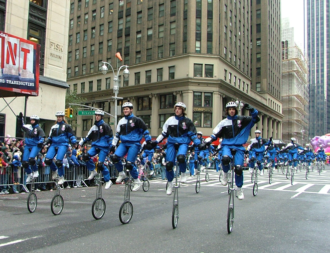 The Gym Dandies performing at the Macy's Thanksgiving Day parade in 2005.