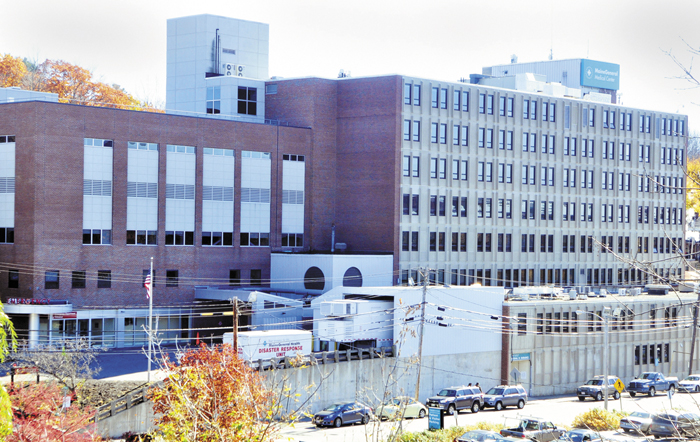 This Oct. 24, 2012 photo taken from Memorial Bridge shows the MaineGeneral Medical Center in Augusta.