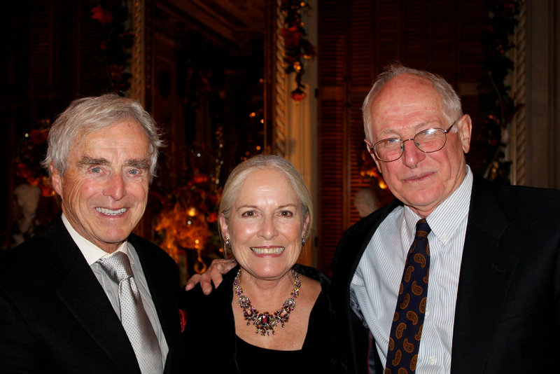 Frank E. Riley of Portland with his wife, Sharon, and Jack Bauman, author of the recently published, “Gateway to Vacationland: The Making of Portland, Maine.”