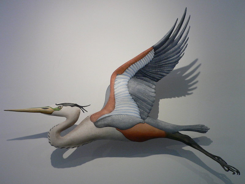 “Great Blue Heron Flight” by Hugh Verrier.