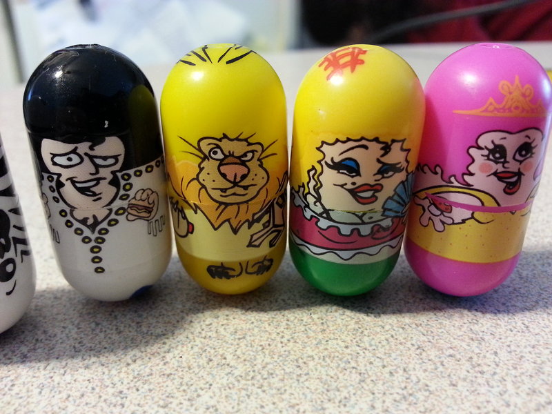 Mighty Beanz – and maybe you also have some hanging around the house – are an example of what to leave in geocaching.