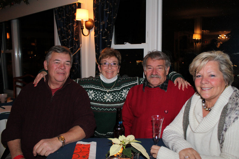 Staying warm inside the Nonantum during the first of the two-night Fire & Ice Bar, from left, Ivan and Peggy Cole, Wayne Ashby and Barbara Cook, all from Kennebunk.