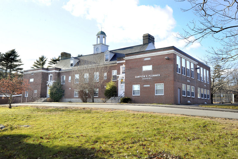 The former Plummer School in Falmouth on Tuesday, Dec. 11, 2012.
