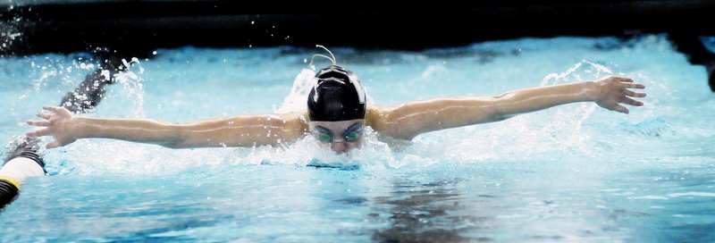 Colby Harvey, still just a junior at Waynflete, has won the Class B butterfly state championship twice and been named an All-American in the event. Harvey also is the Class B co-champion in the state in the breast stroke.