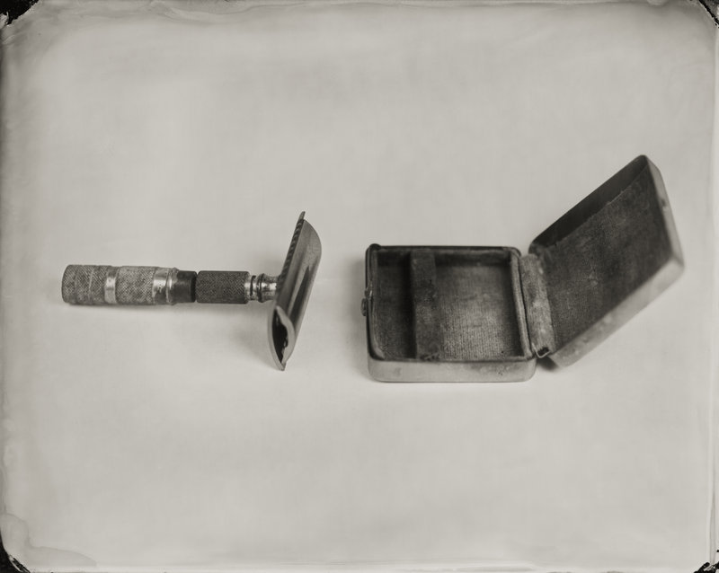 From “Between Past and Present,” “Razor, Found in Winslow Homer’s Studio,” wet-plate collodion tintype by Keliy Anderson-Staley.