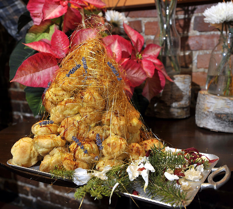 As chef Mitch Gerow proves with this finished product, croquembouche makes a spectacular dessert for the holiday table.