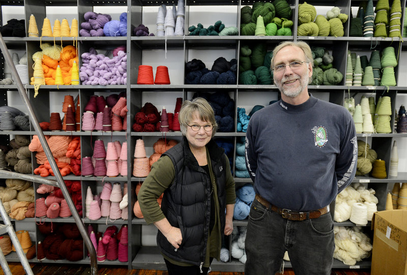 Claudia Raessler and Nick Burnett and two others formed the company that runs the Saco River Dyehouse in Biddeford.