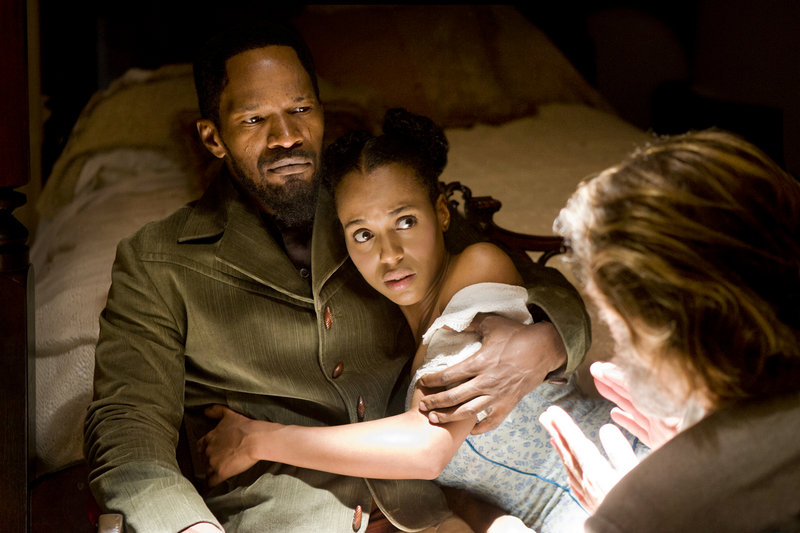Jamie Foxx and Kerry Washington in “Django Unchained,” another “roaring rampage of revenge” from director Quentin Tarantino.