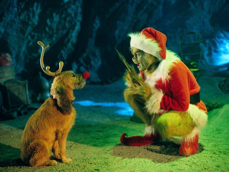 Jim Carrey stars in the live-action “Dr. Seuss’ How the Grinch Store Christmas,” airing Christmas Day.