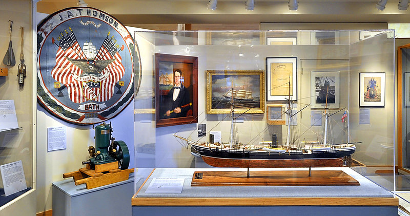 Maine Maritime Museum in Bath opens a new exhibit that includes this model of the U.S.S. Kearsarge, best known for sinking the Confederate sloop Alabama off the coast of France during the American Civil War.