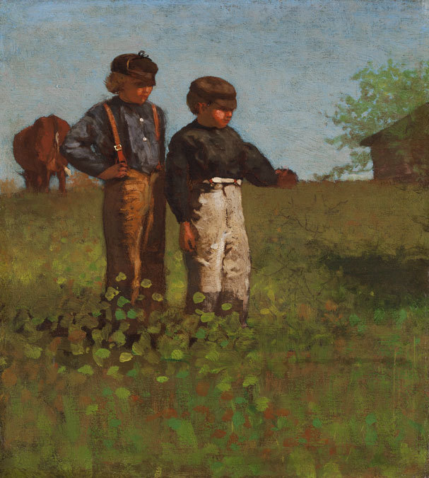 Winslow Homer’s ”Young Farmers (Study for ‘Weaning the Calf’),” 1873-74