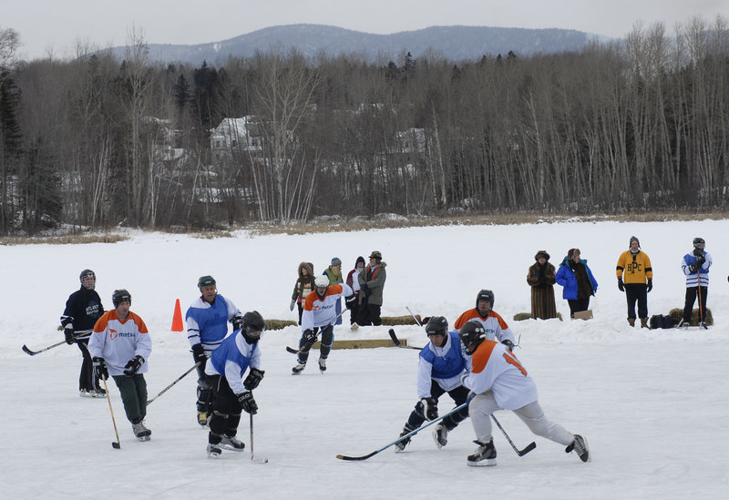 Pond hockey should be a natural fit in Maine, with its cold winter temps and ample bodies of frozen fresh water.