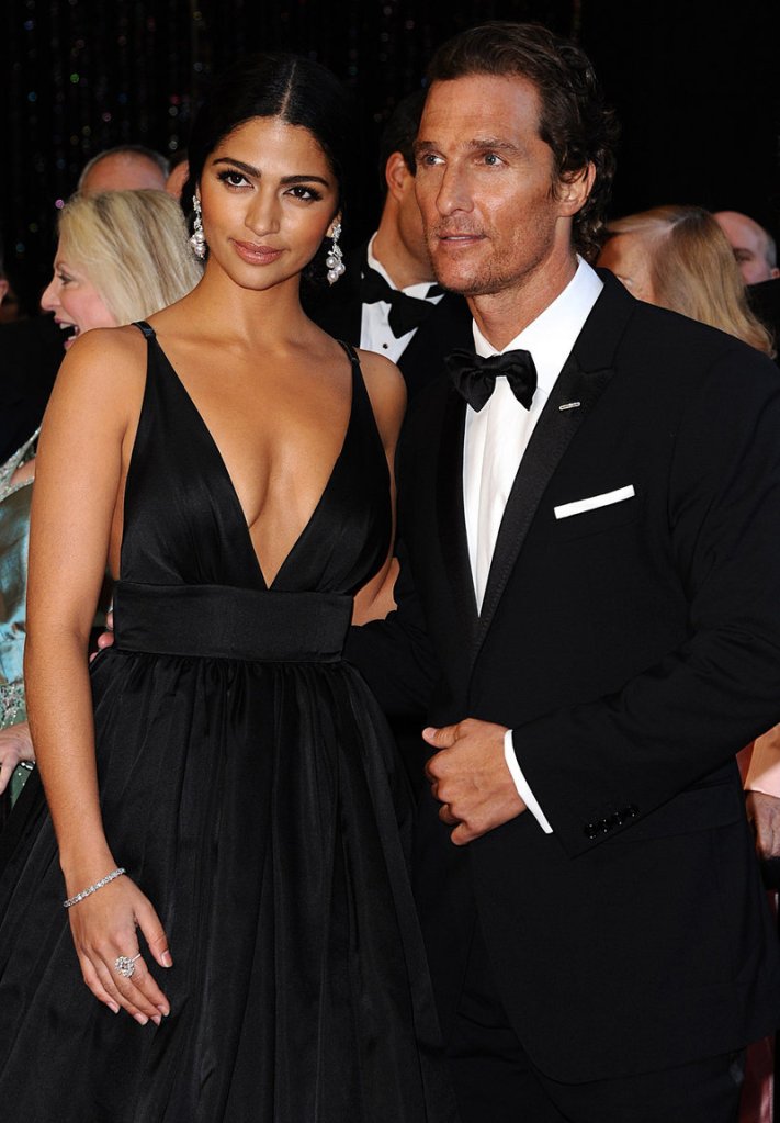 Matthew McConaughey and Camila Alves arrive at the Oscars in Los Angeles in 2011.