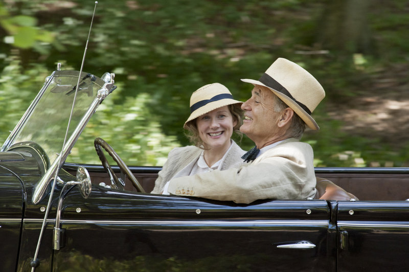 Bill Murray stars as FDR, with Laura Linney as Daisy in “Hyde Park on Hudson.” Murray is nominated for a Golden Globe for lead actor in a comedy or musical.